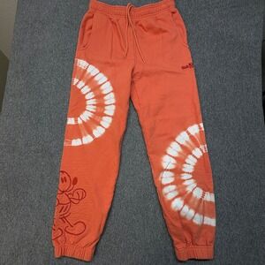 Disney Mickey Mouse Genuine Mousewear Tie-Dye Orange Jogger Women's Pants Sz S
